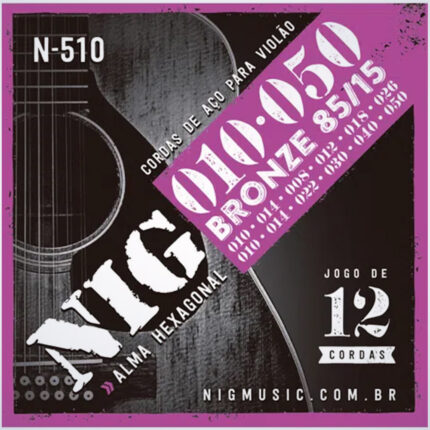 Encordoamento NIG 010 N510 Aço Bronze - 12 Cordas