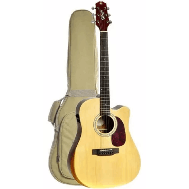 Violão Seizi Tokyo Folk Mini Elétrica Com Bag Natural Satin
