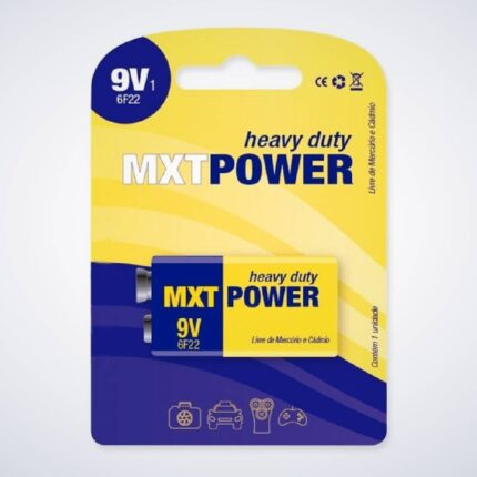 BATERIA 9V MXT POWER HEAVY DUTY 6F22