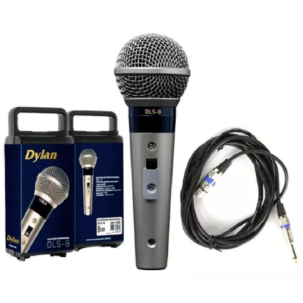 MICROFONE DYLAN DLS-8 DINAMICO C/CHAVE LIGA/DESLIG