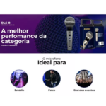 MICROFONE DYLAN DLS-8 DINAMICO C/CHAVE LIGA/DESLIG - Imagem 2
