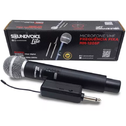 MICROFONE SOUNDVOICE S/FIO VHF MM-120SF