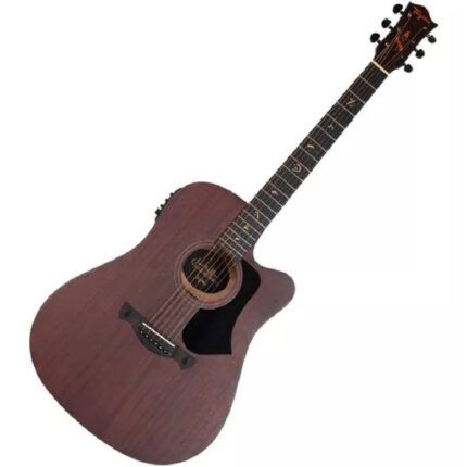 VIOLAO FOLK CUTAWAY EQ AÇO SAPELE JUNINHO AFRAM DKMOP DARK MAHOGANY OPEN PORE