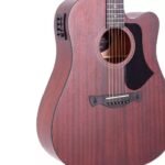 VIOLAO FOLK CUTAWAY EQ AÇO SAPELE JUNINHO AFRAM DKMOP DARK MAHOGANY OPEN PORE - Imagem 3