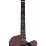 VIOLAO FOLK CUTAWAY EQ AÇO SAPELE JUNINHO AFRAM DKMOP DARK MAHOGANY OPEN PORE - Imagem 4