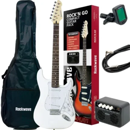 KIT GUITARRA STRINBERG ROCKWAVE RGK50 WH BRANCA 14673