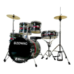BATERIA ZOWAG DRUMS Z1 JUNIOR COMLETA BUMBO 16" COR BLACK FUNNY 3 - Imagem 3